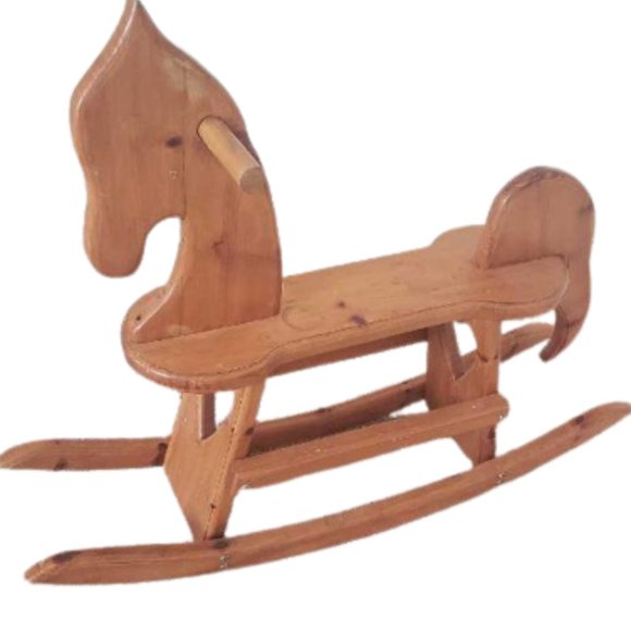 HAND MADE WOODEN ROCKING HORSE. FUNCTIONAL AND DECORATIVE. - Picture 2 of 3
